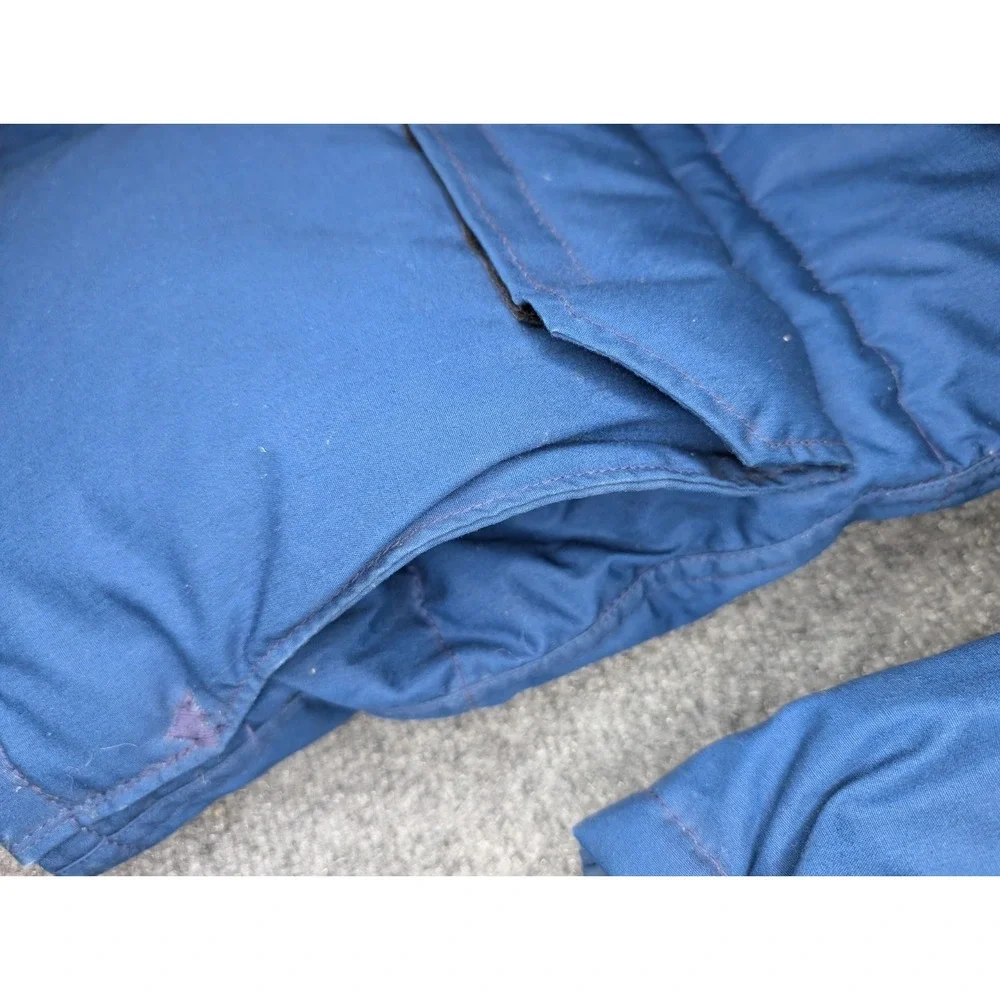 Vintage 80's The North Face‎ Brown Label Down Puffer Jacket Blue Mens Large